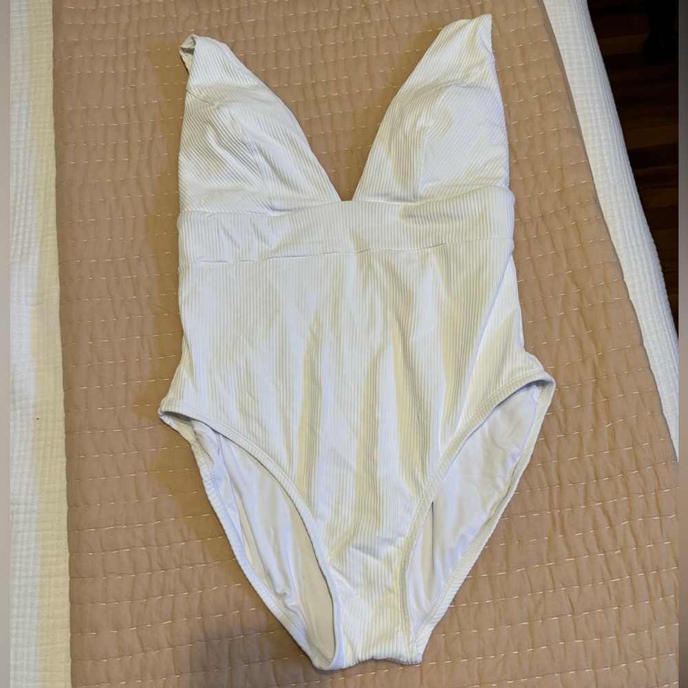 Andie Sardinia white ribbed swimsuit XXL NWT - Picture 2 of 5